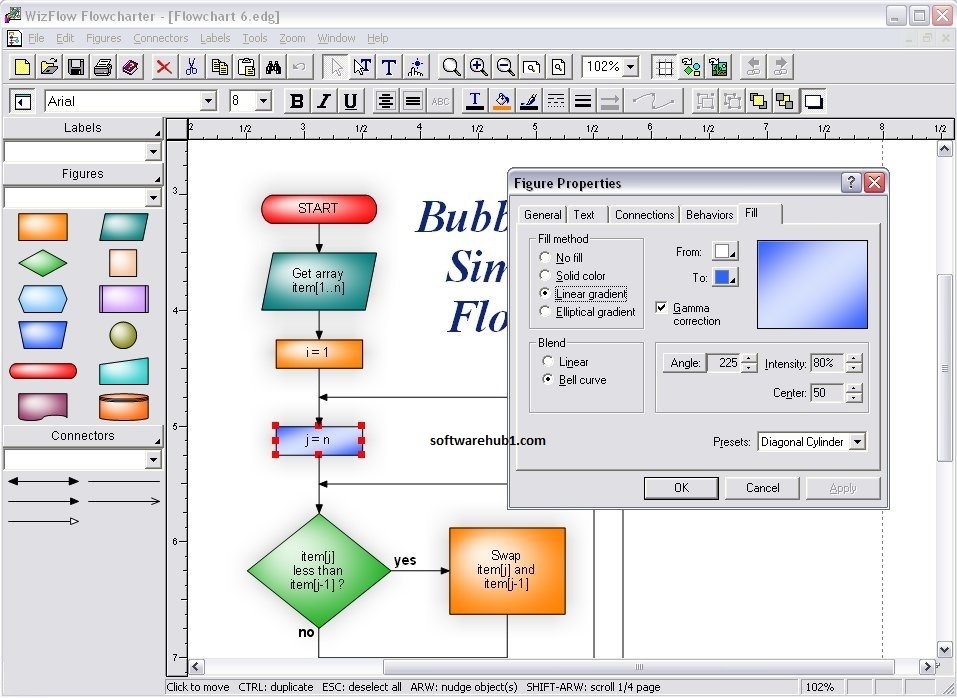 d brainstorming sessions. The program is good for individuals and groups, and it supports multi-user editing for altering objects at the same time. The basic mechanism involves inserting objects and drawing lines to connect them or to represent a sequence of events. In addition to a wide selection of shapes, WizFlow Flowcharter offers shape libraries and line connections options. All diagrams are created on a robust grid system that has full pan and zoom capabilities for building diagrams to specific sizes and dimensions, as well as options for creating posters. You can import/export graphics and web content into the diagram sheet to enrich your document and add selected items. OLE integration and built-in components are also available for embedding a chart or diagram directly into another document. We tested WizFlow Flowcharter (Win) to assess its upgrade in recent months, adding technical enhancements to improve its performance, such as multi-sheet diagrams options for managing complex processes related to a single project. In its latest version, you can simulate scenarios by branching off multiple activities and execute alternate processes using multiple sheets instead of going through multiple diagram versions